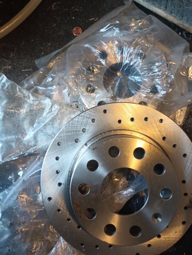 New Drilled Brake Rotors For Audi Or Volkswagen