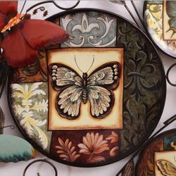 Sculpture Idyllic Butterflies Iron Plate Mural - $213 on Amazon