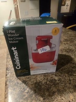 Cuisinart mini red ice cream maker used once