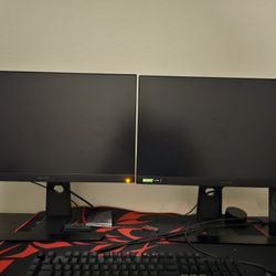 "Pair of ViewSonic Elite XG250 25" 1080P 280Hz Gaming Monitors - GSYNC, HDR400, Dual Setup"