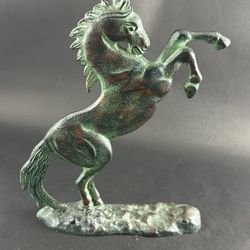 Vintage TOYO Horse Cast Bronze Metal Art Sculpture Statue Made in Japan 