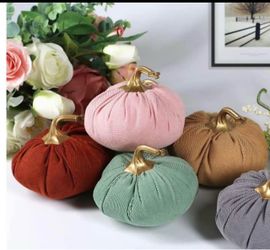 6 pack Ogrmar Fabric Artificial Pumpkins Set..... I have a few packs $10 dollars a pack