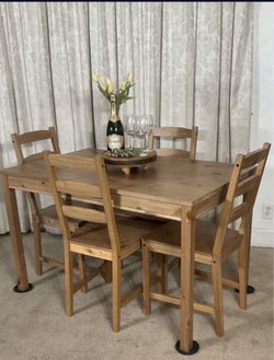 Compact Kitchen Dining Table With 4 Chairs