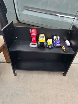Rolling Double Tier Shelves