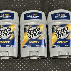 Speed Stick ENERGY 72hr Anti-perspirant Deodorant -(PACK OF 3)
