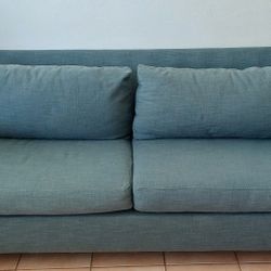 Beautiful Blue Sleeper Sofa Bed Couch from West Elm