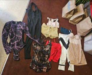 Bundle #6 Women's Clothing Bundle - Bodysuit, Jumpsuit, Shorts, and Leggings