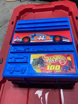 Vintage 1997  HOT WHEELS 100 Car Rolling Carry Case w/ Extendable Handle