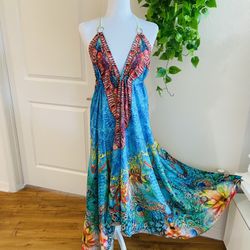 Women Ladies Boho Floral Maxi Dress Cocktail Party Evening Summer Beach Sundress one size 