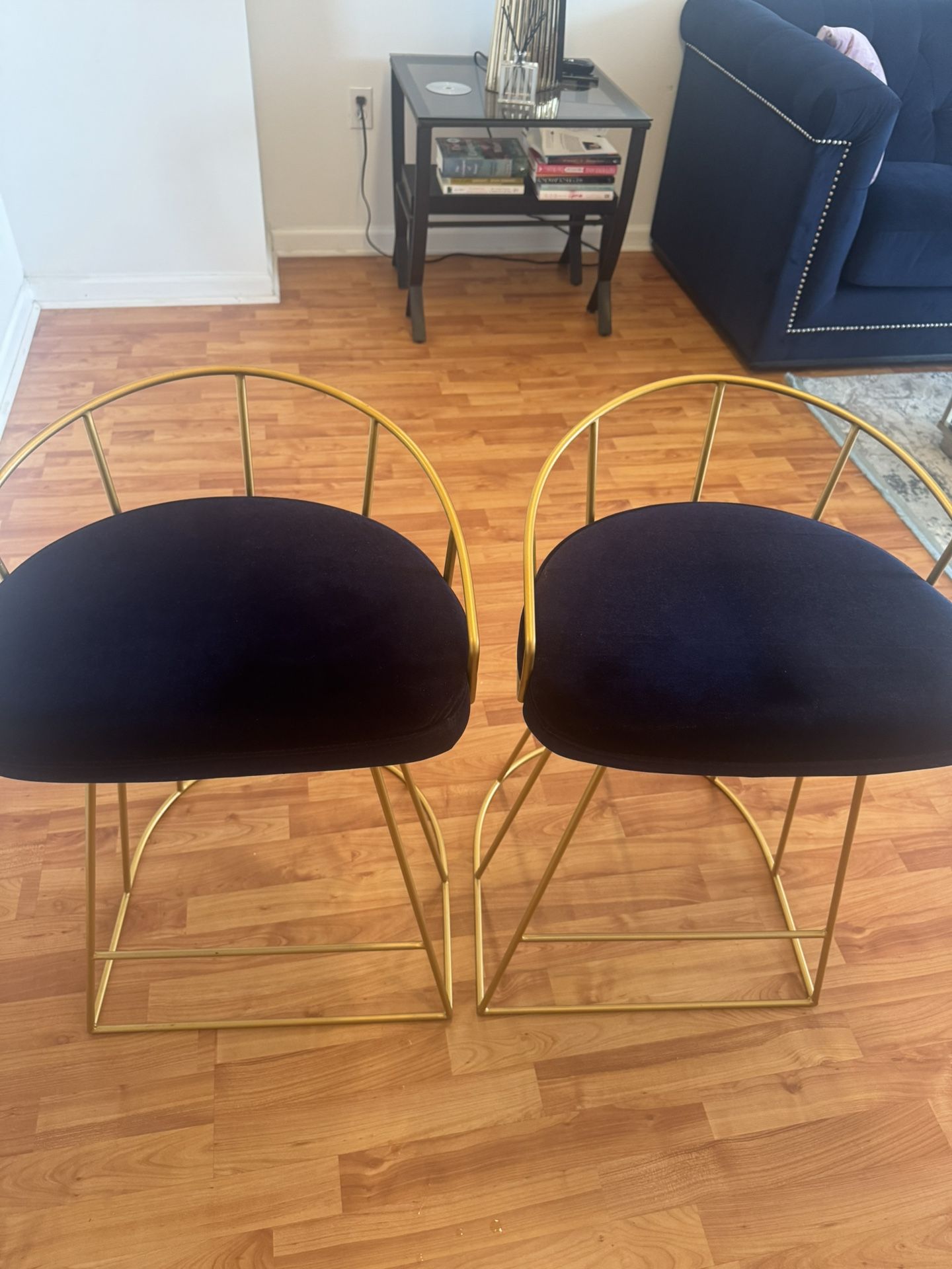 Beautiful suede bar stools