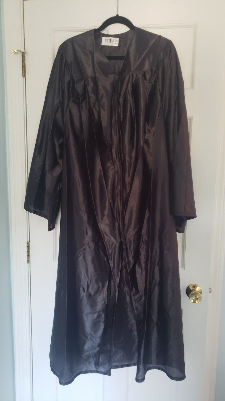Graduation Gown, Black, High School Graduation, Halloween Costume Harry Potter Cloak, No Cap, No Tassel