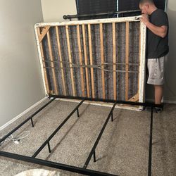 FREE USED QUEEN FRAME AND BOX SPRING