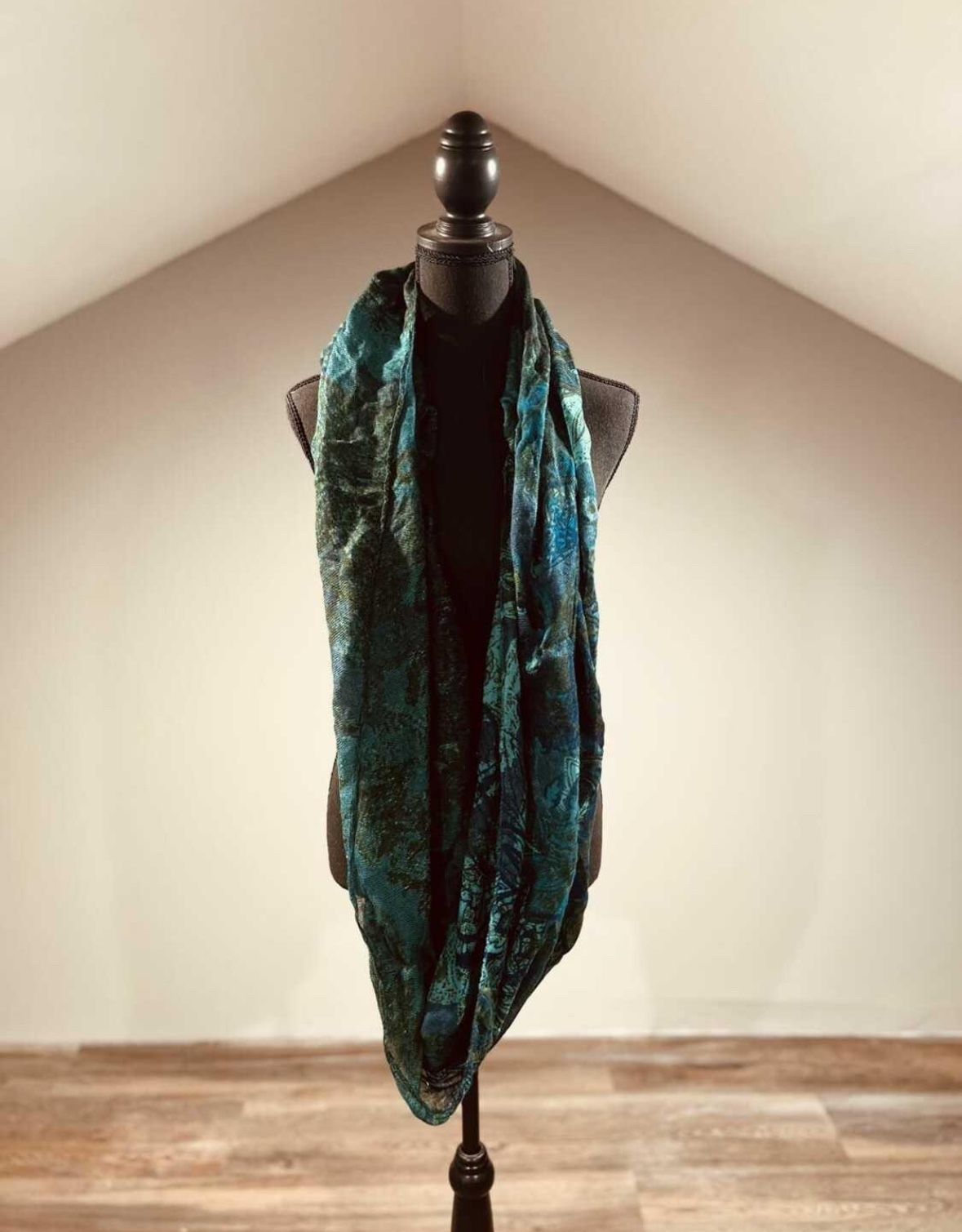 Green/Blue/Turquoise Infinity Scarf