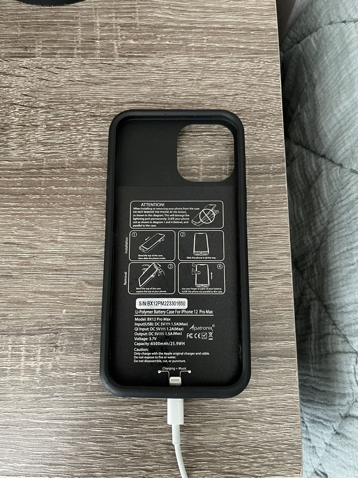 Extra Battery Pack Cover (IPhone 12 Pro Max)