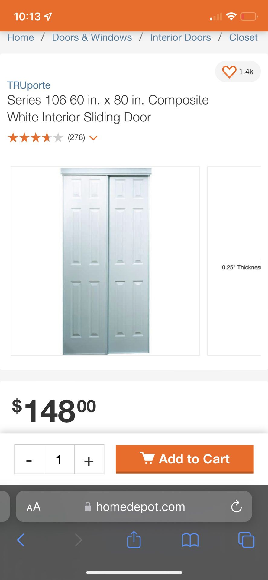 60x80 Closet Doors