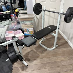Small Weight Bench With Weights 