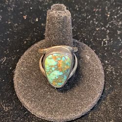 VINTAGE TORQUOISE SILVER RING 