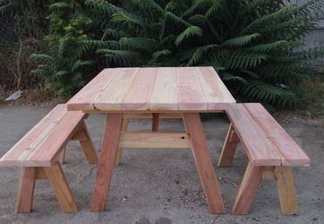 Redwood Custom Size Tables available to fit your space