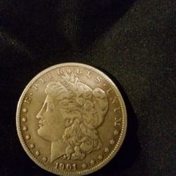 1901 O Silver Dollar Coin In Great Shape