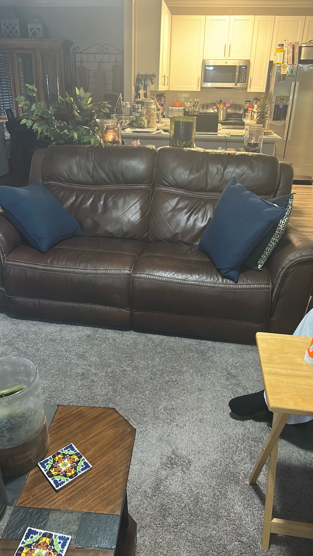 Leather Reclining Couch Works Perfect Just Moving
