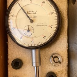 Teclock .001 Dial Indicator With Attachments Made In Japan