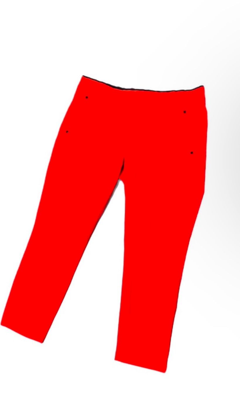 Red/Orange Stretch Capris/Ankle Pants