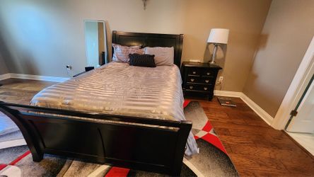 Bed frame and night stand