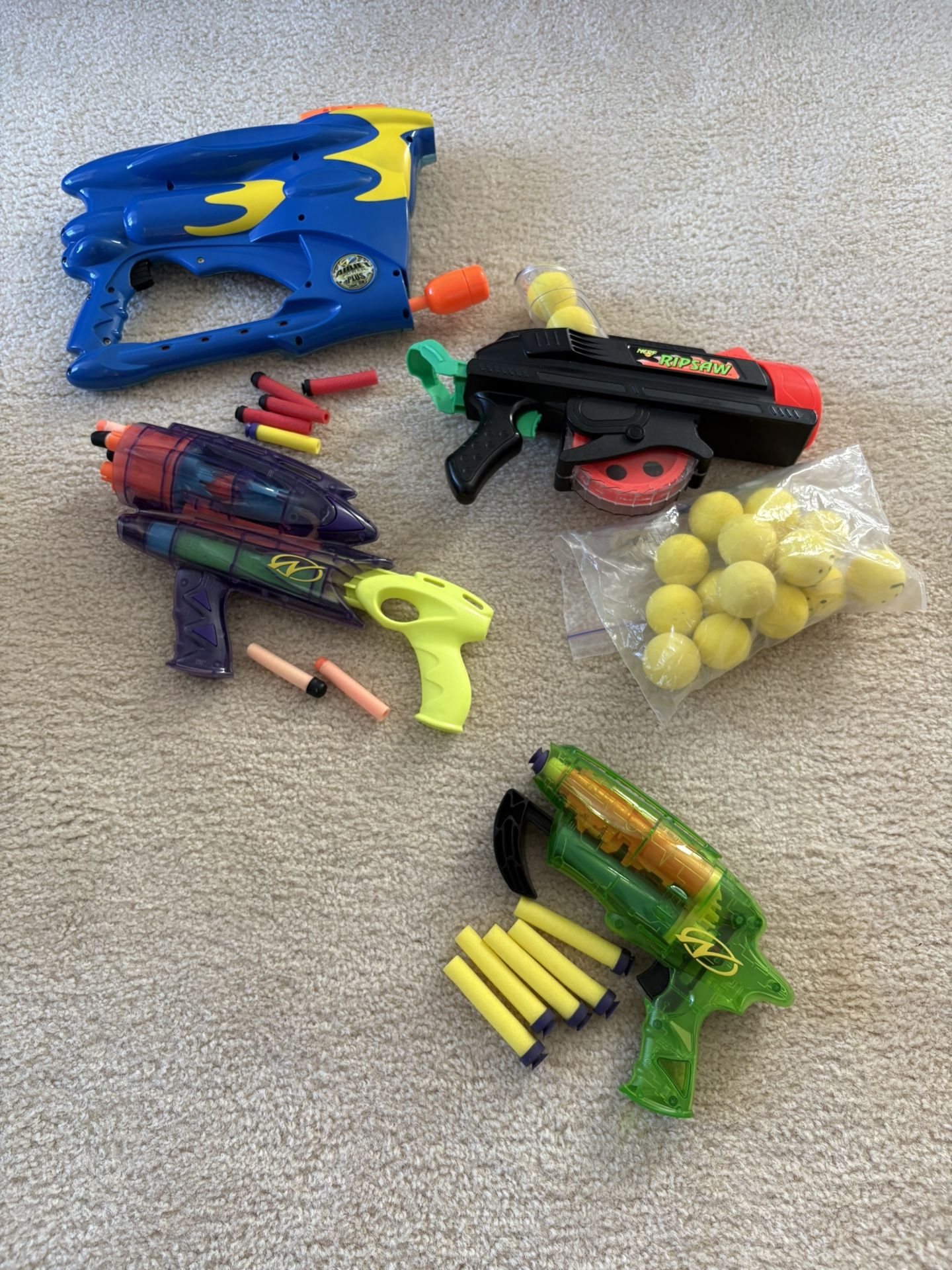 Vintage Nerf Guns Lot 