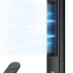 VCK Tower Fan, 80° Oscillating Fans with Remote, 36" Quiet Cooling Fan, Adjustable 3 Speeds,4 Mode, 12H Timer, LED Display with Auto Off, Standing Bla