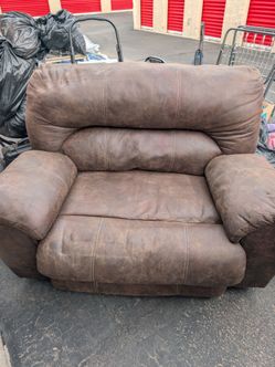 Brown Oversized Recliner Chair