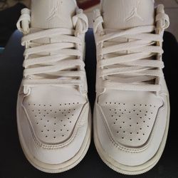 Jordan Men's Air Jordan 1 Dunks Low White Size 8.5