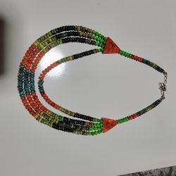 4 Strand Turquoise Bead Necklace