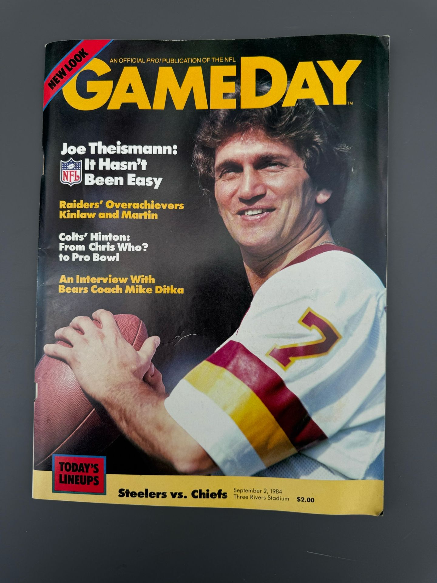 NFL Gameday September 2, 1984 Packers Vs Cardinals at Lambea Joe Theismann Cover