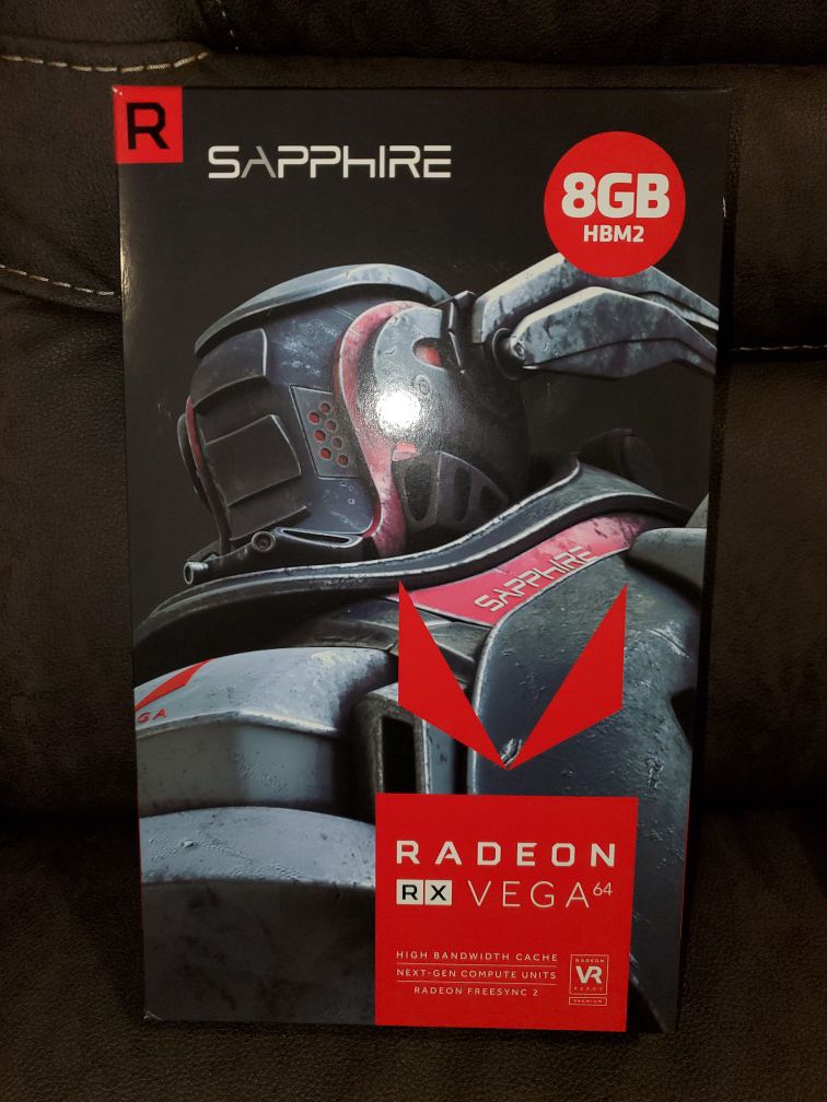 Sapphire Radeon RX Vega 64 Graphics Card.