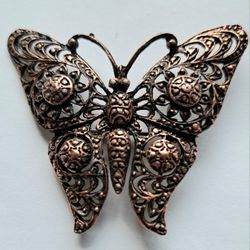 Copper Butterfly Brooch
