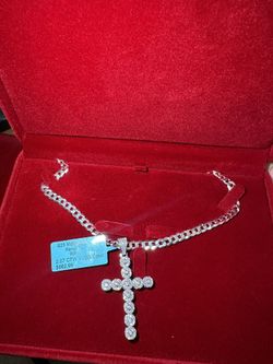 Cross Chain 925 Sterling Silver 