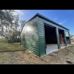 Steel building shed