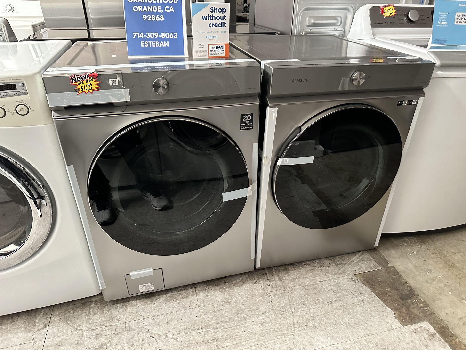 Samsung Bespoke Washer And Gas Dryer