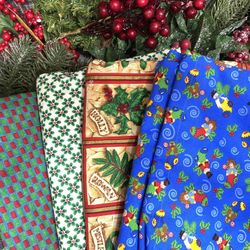 Christmas Fabrics #2, see my other listing for additional Christmas fabrics