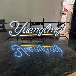 Yuengling neon sign. Yuengling is an American brewing company