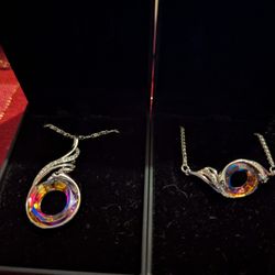 Kate Lynn Rising Phoenix Austrian Crystal Necklace/Bracelet Set