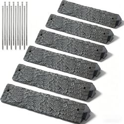6-Pack DIY Outdoor Garden Stair Kit No-Dig Landscape Steps w/ Stakes
