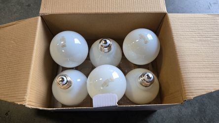 LED Globe Light Bulbs E26 Base, Dimmable 4W (40W Equivalent), 450 Lumens, 4000K Cool White, 80 CRI, cULus Listed, 6-Pack