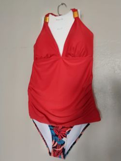 Floral red bikini
