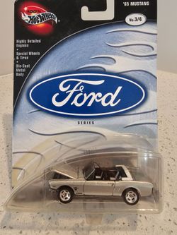 100% Hot Wheels Ford Series '65 Mustang Convertible Silver 1:64 Scale No. 3/4 New