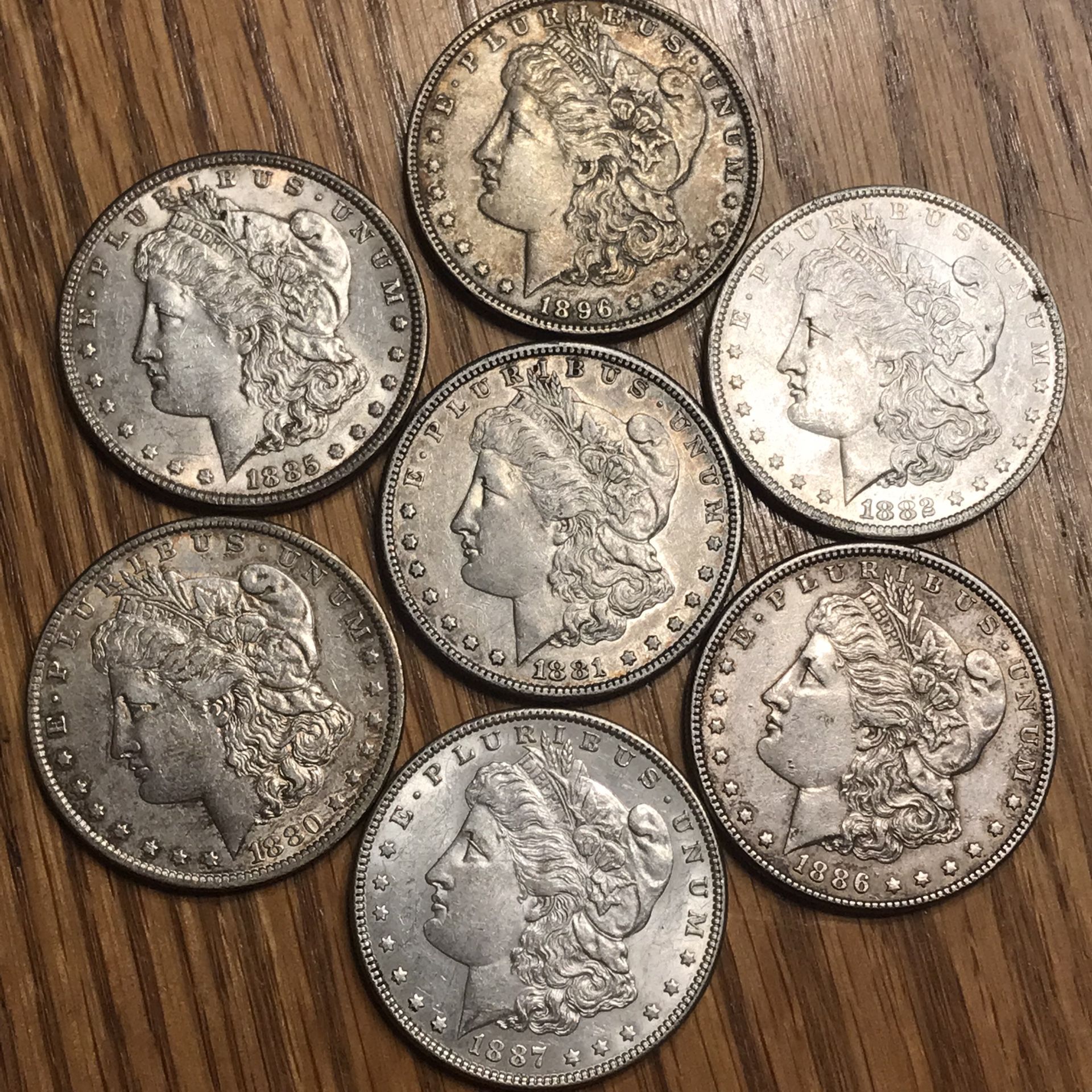 Morgan Dollars. Excellent To Almost Uncirculated