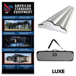 36" silver step banner stand