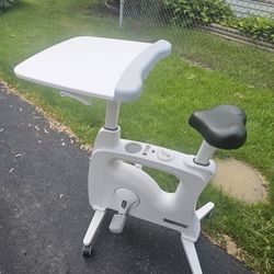 FLAEXISPOT Stationary Exercise Bike With Desk