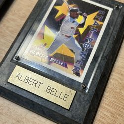 Albert Belle Baseball Card Plaque, Mint Condition