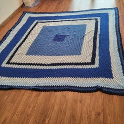 Handmade Blue Square Quilt